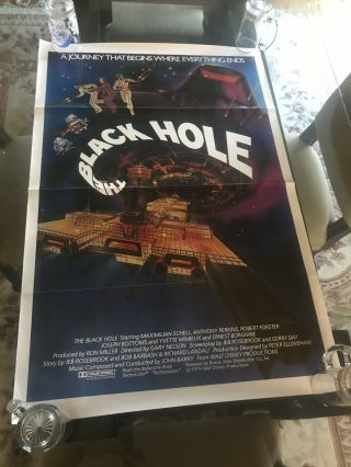The Black Hole Vintage Disney 1979 Movie Poster 27x40.  Very Hard To Find
