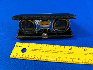Stellar Sport Glass 25x Binocular Opera Glasses Made In Japan Vtg Folding Pocket