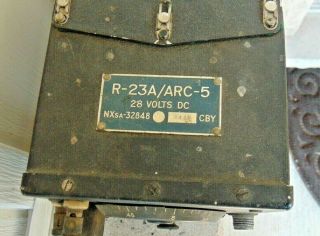 Vintage R - 23A/ARC - 5 Receiver Navy Military,  Aircraft Radio Corporation WW2, 3