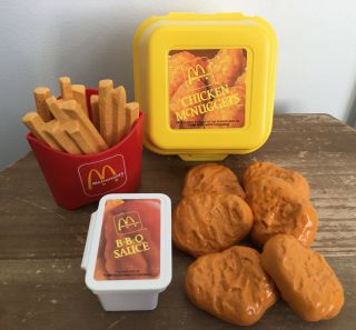 Vintage Fisher Price Mcdonalds Chicken Mcnuggets Set Fun With Food 2162 Complete