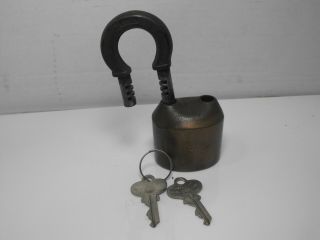 Antique/vintage Segal Brass Padlock With 2 Keys