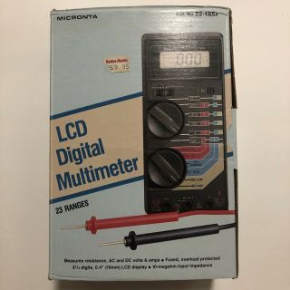 Radio Shack Micronta 22 - 185a Digital Lcd Multimeter W/leads & Case In Euc