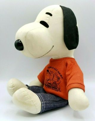 Vintage 1968 Peanuts Snoopy Dog Doll W/original Clothes The Gang 