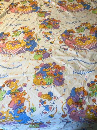 Vintage 1986 Popples Twin Bed Bedding Duvet Cover