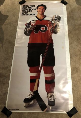 Rare Vintage Philadelphia Flyers Dave Poulin Life Size Poster