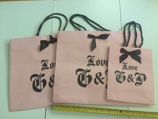 Vintage Juicy Couture Sweet Bow Store Shopping Paper Three Bags