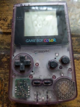Vintage Nintendo Game Boy Color Atomic Purple Clear