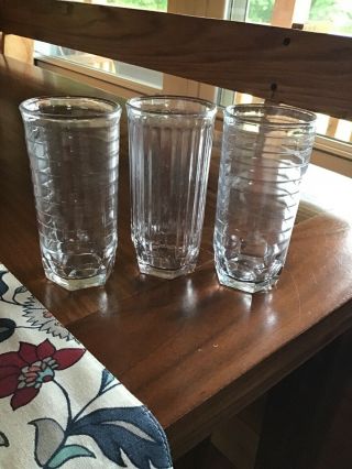 Vintage Crisa Libbey 5” Juice Glasses Set Of 3