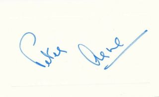 Peter Arne - Vintage Signed Card