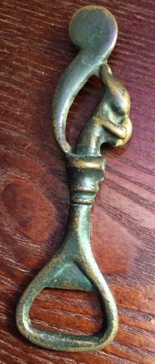Vintage Brass (?) 4 5/8” Squirrel Shaped Bottle Opener