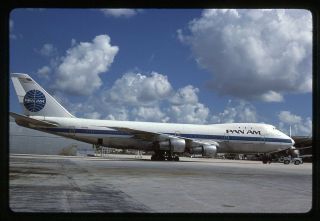 Pan Am Boeing 747 - 100 N747pa 35mm Kodachrome Aircraft Slide