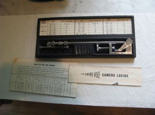 Vintage Claire - Vue Camera Lucida Drawing Drafting Prism Optical Case W/lenses