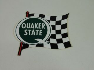 Quaker State Motor Oil Vtg 1970s Racing Decal Sticker Vintage