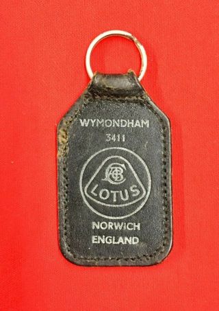 Vintage Lotus Black Leather Key Holder.  Lotus Elite,  Elan,  Europa.