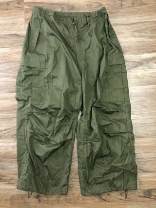 Vtg 50s Us Army Military M - 1951 M51 Arctic Shell Trouser Pants Medium Reg