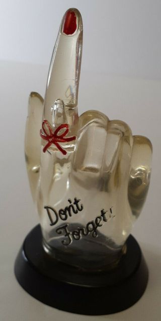 Vintage Victor Goldman Inc.  Oddball Clear Lucite Hand/ring Holder Don 