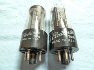 Vintage GE pair 5Y3GT Rectifier Tubes Hickok Fender Champ Princeton Amps 3