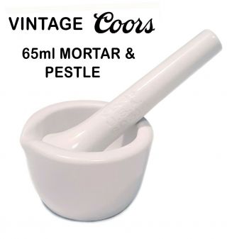Coors Porcelain Mortar 60313 And Pestle 60314 Set Vintage Glazed