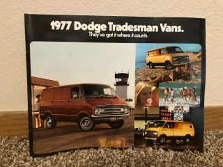 1977 Dodge Tradesman Vans Advertisement Brochure 12 Pages