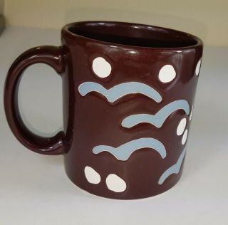 Waechtersbach Birds Coffee Tea Mug Cup West Germany Vintage Dark Brown 12 Oz