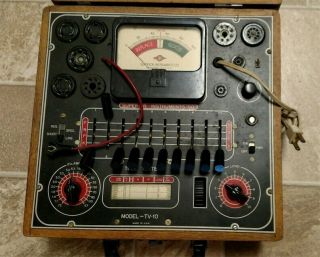 Vintage Superior Instruments Co.  Tube Tester Tv - 10 With Vacuum Tubes