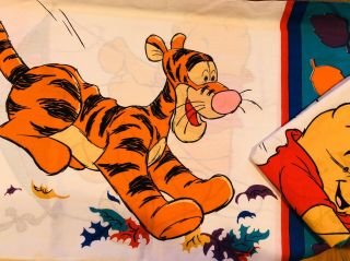 Vintage Disney Winnie The Pooh And Tigger Cartoon Double Sided Pillowcase Set