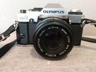 Vintage Olympus OMG 35mm SLR Film Camera with Olympus zuiko 50mm f/1.  8 2