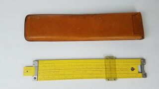 Vintage Pickett Metal Slide Rule Model N4 - Es Vector –type Log Log With Case 1959