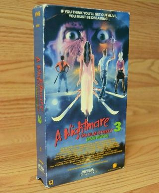Vintage A Nightmare On Elm Street 3 Dream Warriors (vhs,  1990) Media / Horror