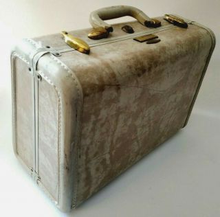 Vintage Samsonite Shwayder Brothers Marble Suitcase Luggage Small Ships