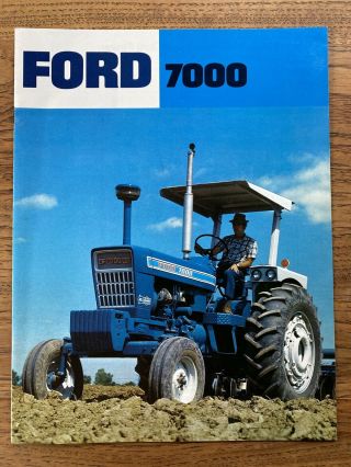 Vintage Ford Farm Tractor Brochure 7000 Dealer Advertising Ephemera