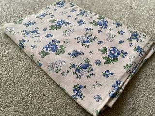 Whole Vintage Feedsack.  Blue Floral And Blueberries.  Near