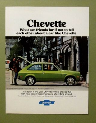 1977 Chevette Sales Brochure Chevy Dealer Buyer Guide 70s Chevrolet