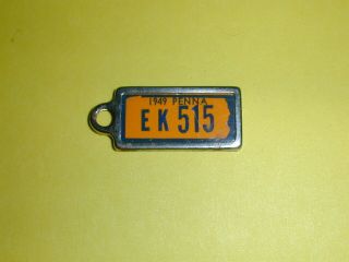 1949 Penn.  Dav Disabled American Vet Keychain Tag Miniature License Plate