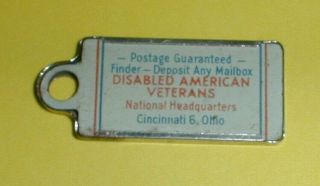 1949 Penn.  DAV Disabled American Vet Keychain Tag Miniature License Plate 2