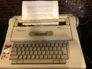 Vtg Smith Corona Lcd Display 75k Word Spell - Right Dictionary Typewriter Na3hh