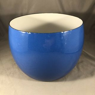 Vtg Dansk Kobenstyle Jens Quistgaard Blue Enamel Bowl Pot 7.  5 " Mcm