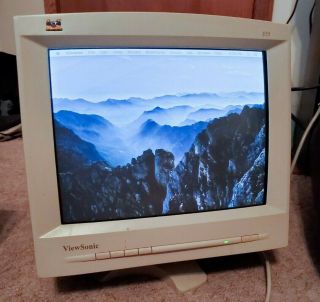 Viewsonic E55 15 " Crt Monitor For Vintage Computer Gaming