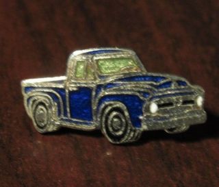 Vintage Ford F - 100 Pickup Truck Hat Lapel Pin - Blue