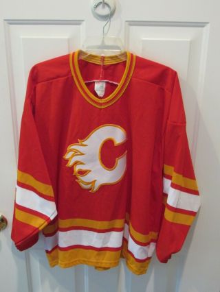 Vintage Calgary Flames Nhl Hockey Jersey - By Ccm - Men 