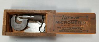 Vintage Lufkin 2610 0 To 1/2 Inch Micrometer Machinist Tool Marker &.