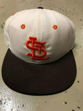 Vtg Mlb St Louis Browns 1946 - 1949 Roman Pro Leather Sweatband Fitted Hat 7 1/8