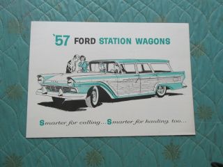 0908f 1957 Ford Station Wagons Sales Brochure