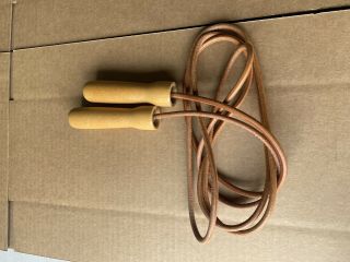 Vintage Everlast Wood Handle Leather Jump Rope Model 4497