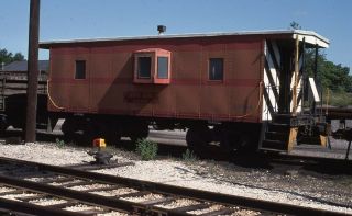 South Shore Railroad Train Caboose Css & Sb Michigan City In 1976 Photo Slide