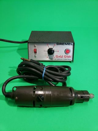 Vintage Dremel Motor Solid State Speed Control Unit Model 219 And Rotary Tool