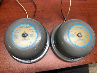 2x Vintage Edwards Alarm Bell Adaptabel 340 - 4n5 - 120v - Good