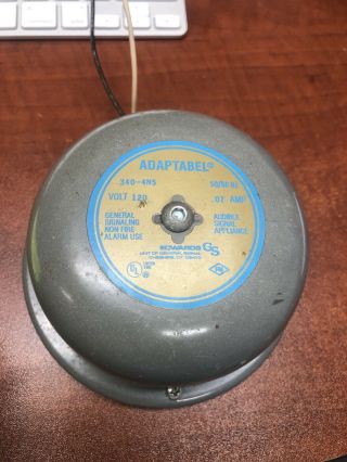 2x Vintage Edwards Alarm Bell Adaptabel 340 - 4N5 - 120V - Good 2
