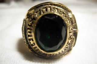 Vintage Ring 101st Airborne Division Green Stone Vietnam War Era