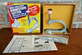 Walco 1954 Precision Rhinestone Setter Vintage Craft Tool W/instructions